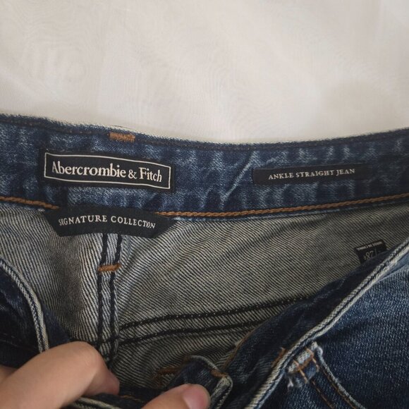 Lot 2 Men's Slim Straight Leg Jeans Abercrombie B&W Size 30 XL - Picture 3 of 8